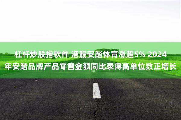 杠杆炒股指软件 港股安踏体育涨超5% 2024年安踏品牌产品零售金额同比录得高单位数正增长