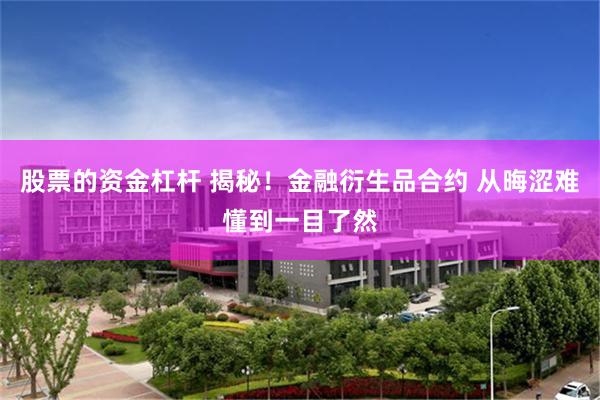 股票的资金杠杆 揭秘！金融衍生品合约 从晦涩难懂到一目了然