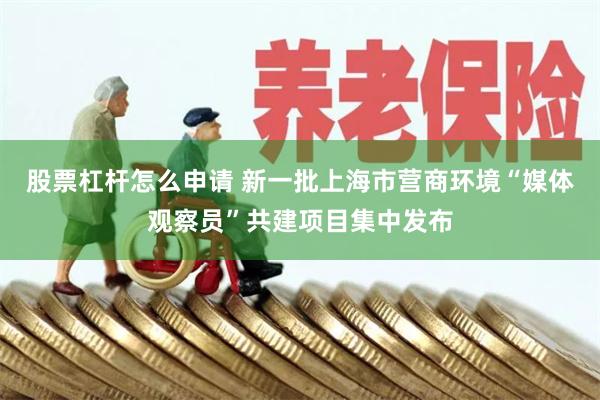 股票杠杆怎么申请 新一批上海市营商环境“媒体观察员”共建项目集中发布