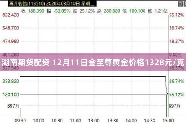 湖南期货配资 12月11日金至尊黄金价格1328元/克